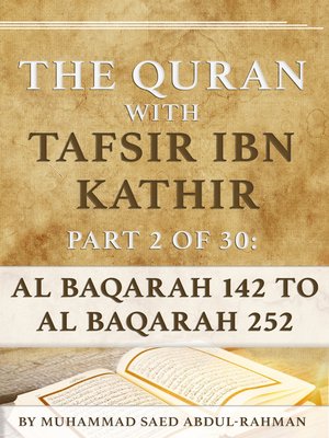 cover image of The Quran With Tafsir Ibn Kathir Part 2 of 30